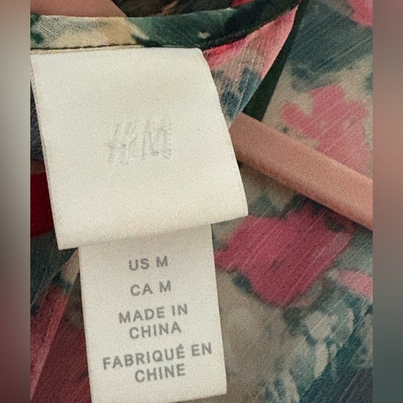 H&M Floral Green Ruffle Mini Dress – M – Excellent Condition - Picture 11 of 16